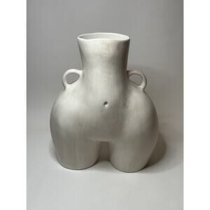 NEW Anissa Kermiche Love Handles White Vase 8.26"W x 12.2"H x 5.9"D CERAMIC